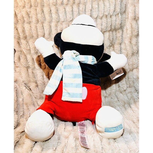 Disney Retro Reimagined Santa Mickey Mouse Sleeping Cuddleez Large Plush 24'' - Picture 6 of 7